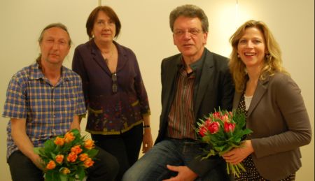 Charly Kowalczyk, Bremens Finanzsenatorin Karoline Linnert, Autor Ulrich Teusch, Beate Hoffmann